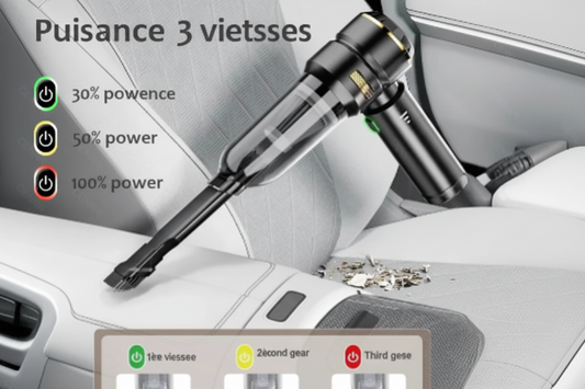 Aspirateur de Voiture Sans Fil 998 000 Pa | Moteur Brushless HEPA – Ultra Puissant