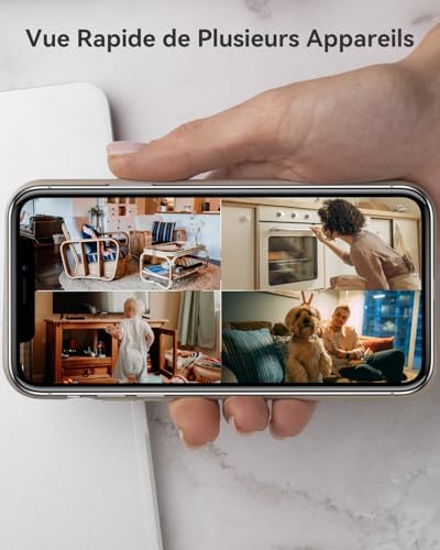 Imou 2K(3MP) Caméra Surveillance WiFi Intérieure Caméra 360° Connectée Smartphone avec Détection Humaine AI Suivi Intelligent Sirène Audio Bidirectionnel Compatible Alexa pour Bébé/Animaux|B08X6DCJT2