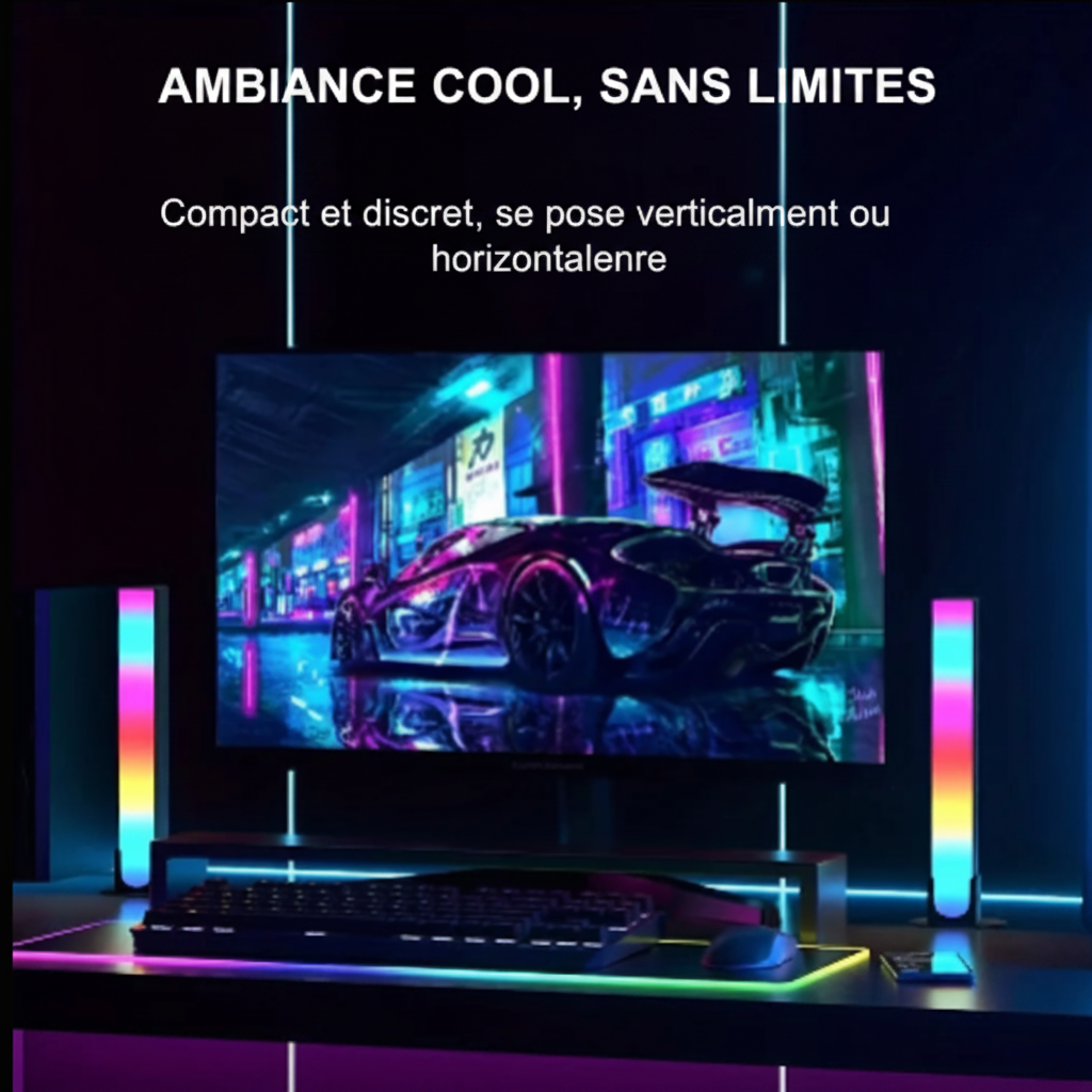 Barres LED RGB Rythmiques – Smart Light Bars 180°