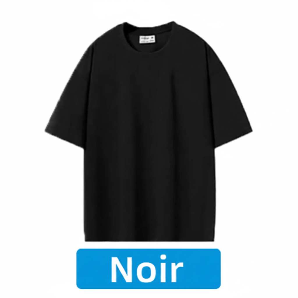 T-Shirt 100% Coton Col Rond | Coupe Loose Unisexe – Été
