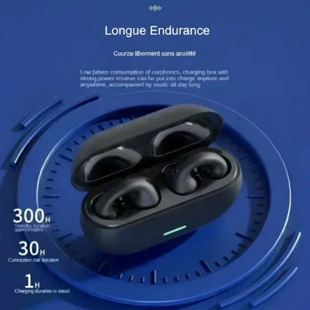 Écouteurs Bluetooth 5.3 à Conduction Aérienne – Sans Fil, Réduction de Bruit ENC | Sport & Gaming