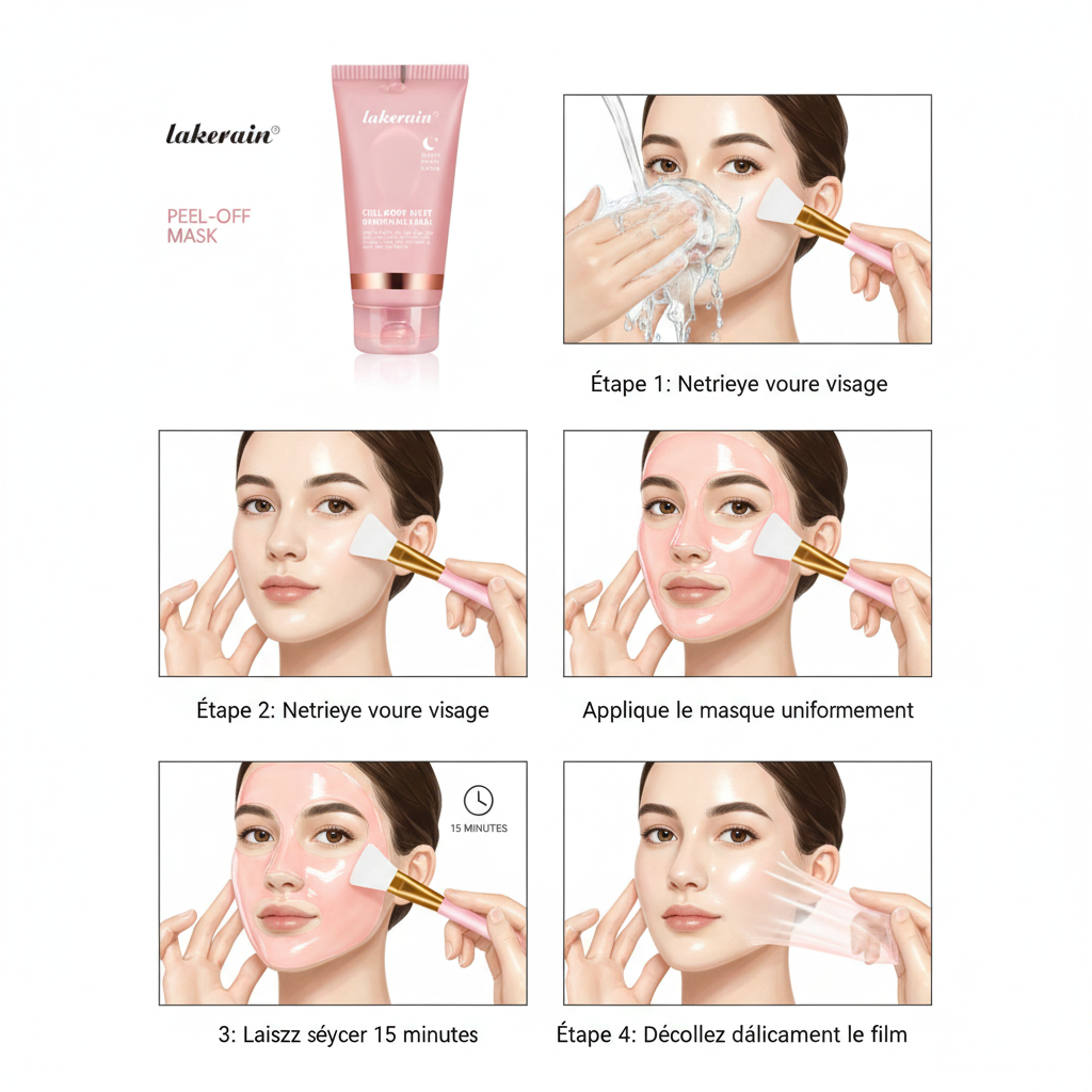 Masque Nuit Coréen au Collagène profond – Peel-Off Anti-Rides & Hydratation Intense