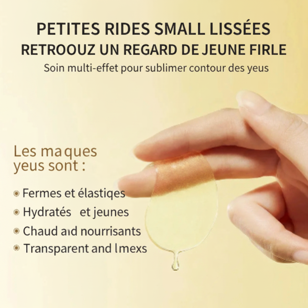 Patchs Contour des Yeux – Avocado & Or | Hydratation & Anti-Cernes