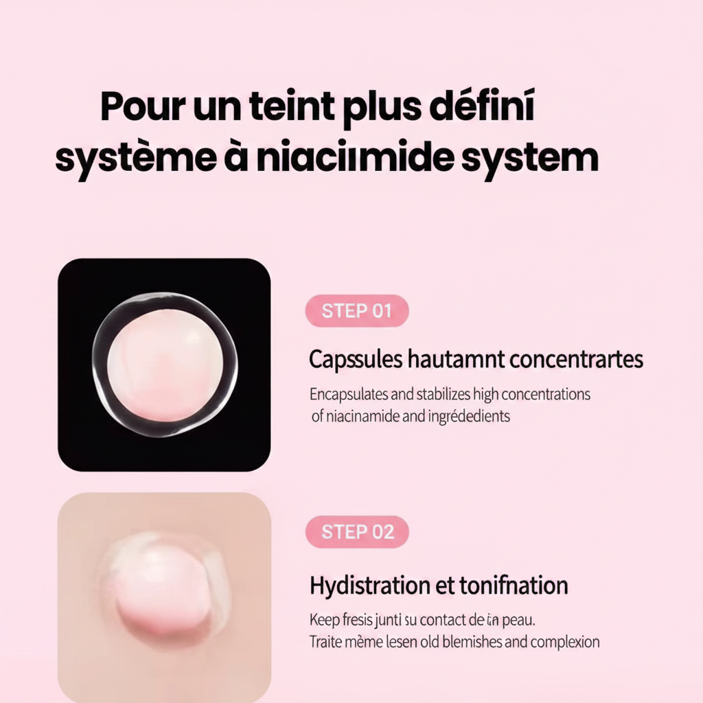 Crème Capsule Niacinamide & Collagène Rose PDRN — Éclat & Hydratation Intense